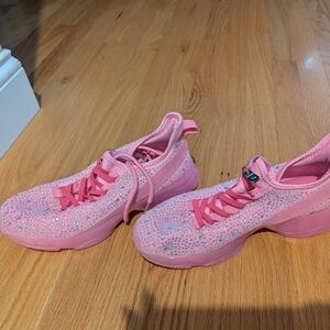 Pink sparkling shoes